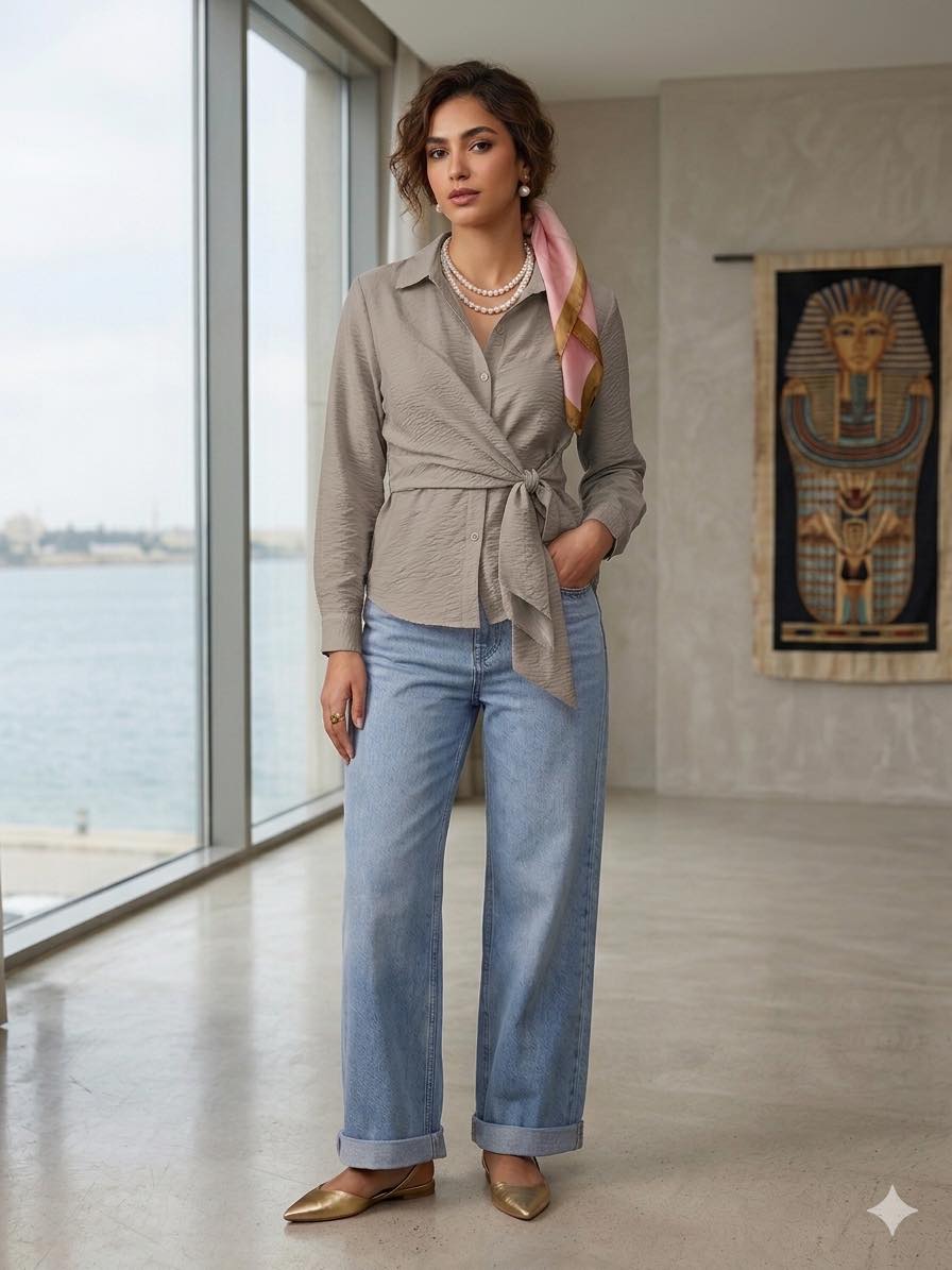 shirt with side tie